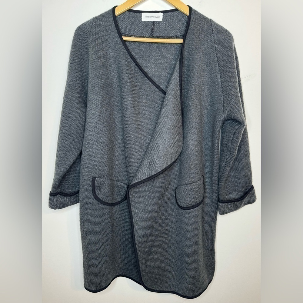 GOODNIGHT MACAROON Women’s Tami Marl Knit Wrapped Open Cardigan Size M